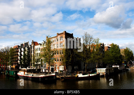 Ecke Prinsengracht und Brouwersgracht, Amsterdam, Holland, Niederlande Stockfoto