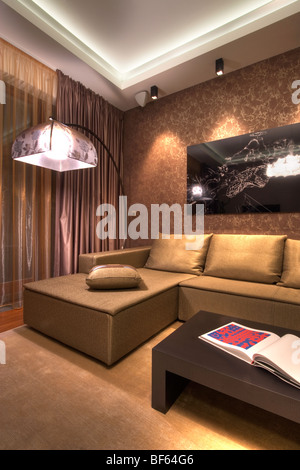 Moderne Wohnzimmer von Armani Stockfoto