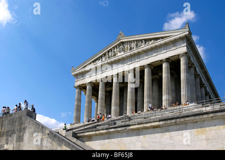 Deutschland, Walhalla Bei Donaustauf, Deutschland WALHALLA bei REGENSBURG flussabwärts in Donaustauf Fluss Donau Hall Of Fame Stockfoto