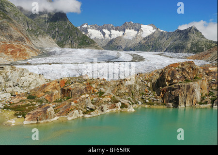 Aletschgletscher, UNESCO-Welterbe Jungfrau-Aletsch-Bietschhorn, Goms, Wallis, Schweiz, Europa vor Ort Stockfoto