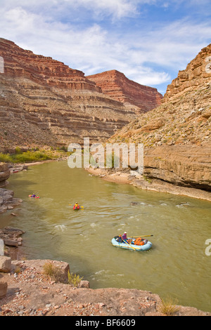 Fluss Läufer auf San Juan River über mexikanischen Hut, Utah, USA Stockfoto