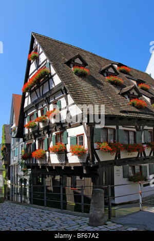 Deutschland, Ulmer Altstadt, Deutschland, alte Stadt Ulm Crooked House hotel Stockfoto