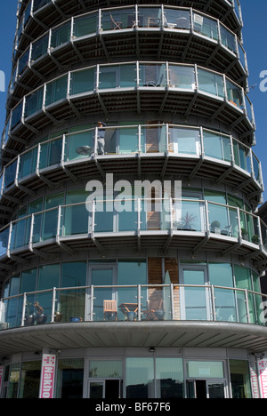 Neue Wohnblocks auf Wapping High Street London E1 UK Stockfoto