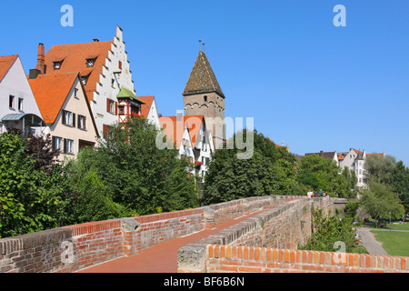 Deutschland, Deutschland der Schiefe Turm von Ulm, Metzgerei-Turm Stockfoto