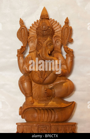 Sandelholz Ganesh-statue Stockfoto
