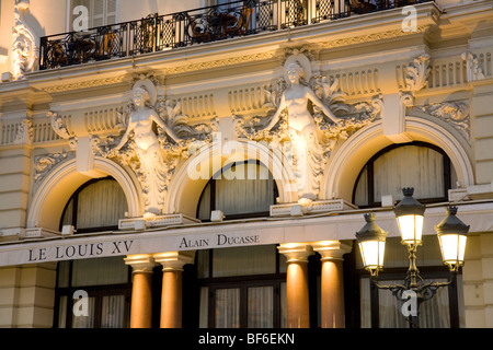 Gourmet-Restaurant Le Louis XV, weiteren Alain Ducasse, Hotel de Paris, Monte Carlo, Monaco, Cote D Azur, Provence, Frankreich Stockfoto