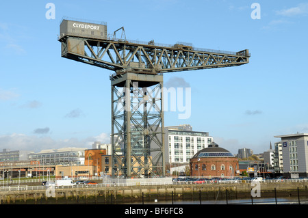 Luftaufnahme des Finnieston Crane, Glasgow Stockfoto