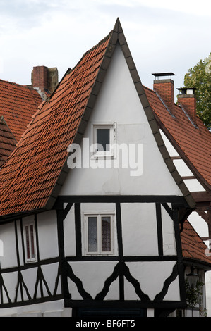 traditionelle Holz gestalteten Haus, Minden, Niedersachsen, Deutschland. Stockfoto