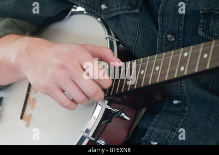 Appalachian Festival - Frostburg Landesuniversität Maryland Banjo Entscheidungsträger Stockfoto