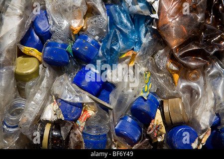 Recycling, Flaschen, Kunststoff, Deponie, Stuttgart, Baden-Württemberg, Deutschland Stockfoto