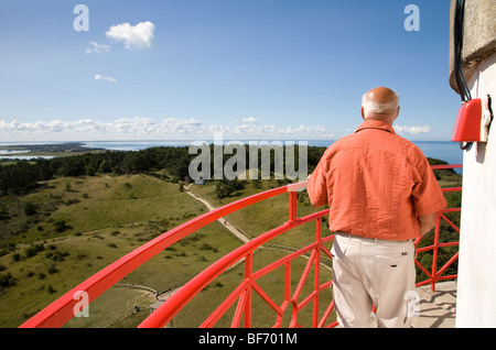 Blick vom Leuchtturm am Dornbusch Bezirk, Insel Hiddensee, Ostsee, Mecklenburg-Western Pomerania, Deutschland Stockfoto