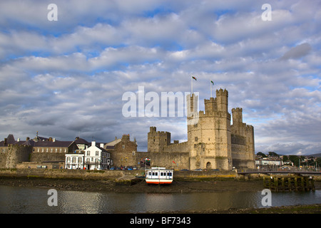 Caernarfon Castle Gwynedd Nord-Wales Stockfoto