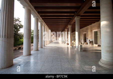 STOA des Attalos in der antiken Agora in Athen, Griechenland Stockfoto