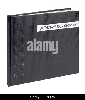 Schwarzen Hardcover gebunden-Adressbuch Stockfoto
