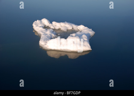 Eis-Drifts auf dem Lake Michigan in der Nähe von Evanston, Illinois Stockfoto