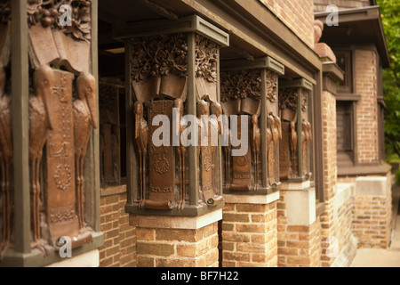 Architekt Frank Lloyd Wright Home und Studio, Frank Lloyd Wright Historic District, Oak Park, Illinois, Vereinigte Staaten von Amerika Stockfoto