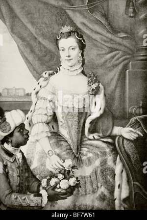 Charlotte von Mecklenburg-Strelitz 1744 bis 1818. Königin-Gemahl von Großbritannien als Ehefrau von König George III. Stockfoto