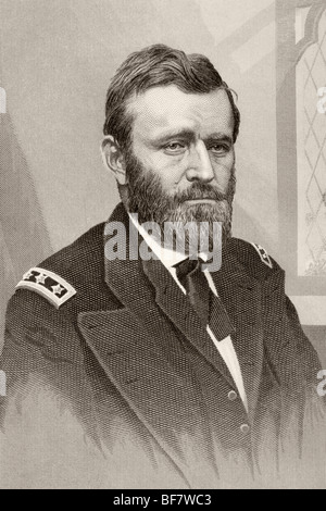 Ulysses S. Grant, 1822 bis 1885. Union General im amerikanischen Bürgerkrieg und 18. Präsident der Vereinigten Staaten von 1869 bis 1877. Stockfoto