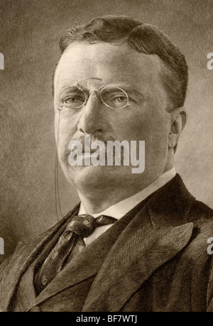 Theodore D. Roosevelt, 1858 bis 1919. 26. Präsident der Vereinigten Staaten. Stockfoto