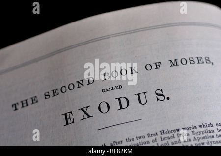 Buch Exodus der Bibel alten Testaments Stockfoto