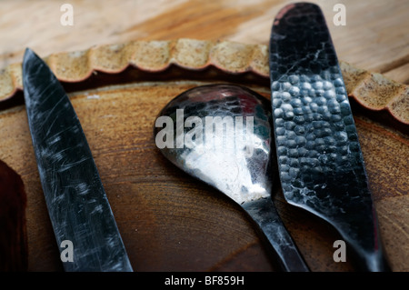 Reinactment des mittelalterlichen Lebens Stockfoto