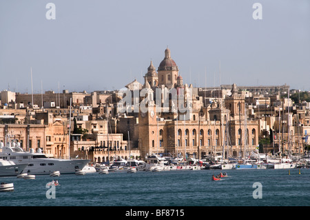 Malta Vittoriosa drei Städte gegenüber befestigte Stadt Valletta Stockfoto