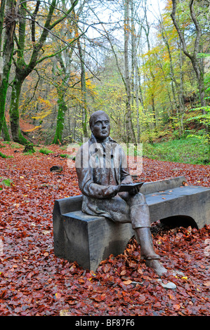 Schottischen Dichters Robert Burns, Bronze-Skulptur in Birks Aberfeldy, Perthshire.  SCO 5508 Stockfoto