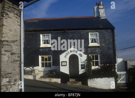 Schweine Nase Inn East Prawle South Hams Devon UK traditionelles Dorf Pub am Meer Urlaub Dorf Schiefer Verkleidung Victorian Stockfoto