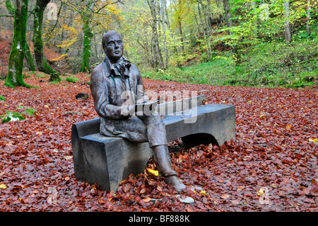 Schottischen Dichters Robert Burns, Bronze-Skulptur in Birks Aberfeldy, Perthshire.  SCO 5507 Stockfoto