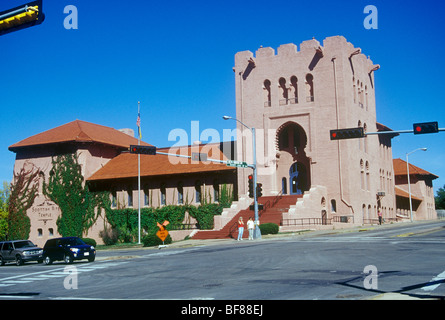 Santa Fe New Mexico USA Scottish Rite Temple Freimaurerloge, Anfang des 20. Jahrhunderts im maurischen Stil Architekt C H Martindale 1912 Stockfoto