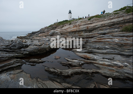 Pemaquid Point Maine Stockfoto