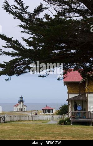 Cabrillo Point Lighthouse, Mendocino, Kalifornien, USA. Stockfoto