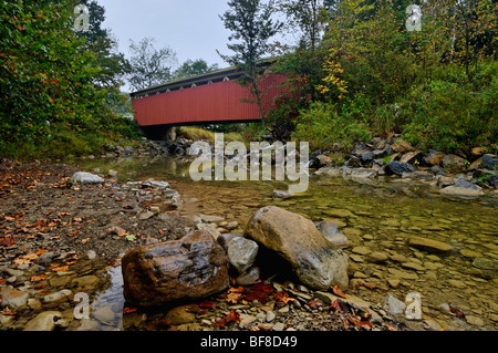 Everett gedeckte Brücke in Cuyahoga Valley National Park in Ohio Stockfoto