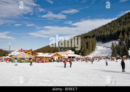 Skizentrum Bansko in Bulgarien Stockfoto