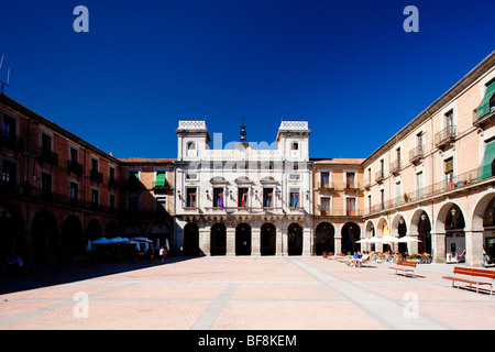 Mercado Chico Marktplatz mit Rathaus, Ávila, Kastilien und Leon, Spanien Stockfoto