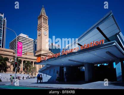 King George Square Station Brisbane Australien Stockfoto