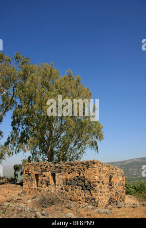 Golan-Höhen, ist Tel Faher eines syrischen Befestigungen, die von der israelischen Armee im sechs-Tage-Krieg gefangen genommen wurde Stockfoto