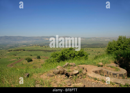 Golan-Höhen, ist Tel Faher eines syrischen Befestigungen, die von der israelischen Armee im sechs-Tage-Krieg gefangen genommen wurde Stockfoto