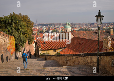 Alten Schlosstreppe, Prag, Tschechische Republik Stockfoto