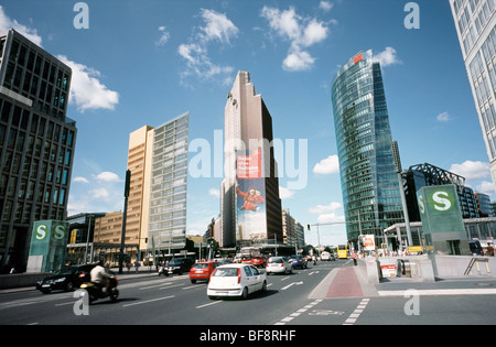 31. Juli 2009 - Ansicht des Potsdamer Platz in der deutschen Hauptstadt Berlin. Stockfoto