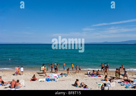 La Plantation Beach, Chalkidiki, Griechenland. Stockfoto