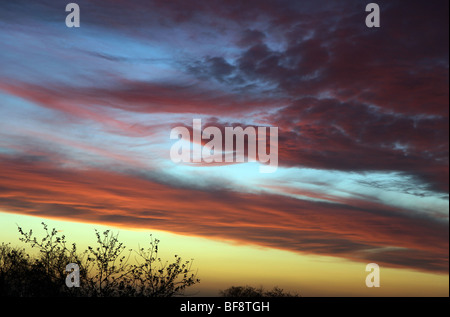 Dawn Himmel, Co. Monaghan, Irland Stockfoto