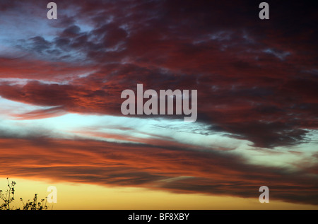 Dawn Himmel, Co. Monaghan, Irland Stockfoto