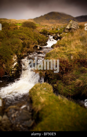 North Wales Snowdonia Croesor Herbst bunte stürmischen bunte Landschaft Natur Stockfoto