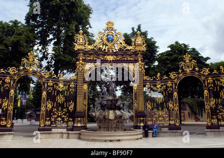 Place Stanislas, umgangssprachlich als Ort Stan, ist ein großer verkehrsberuhigten Platz inmitten der Stadt und UNESCO Stockfoto