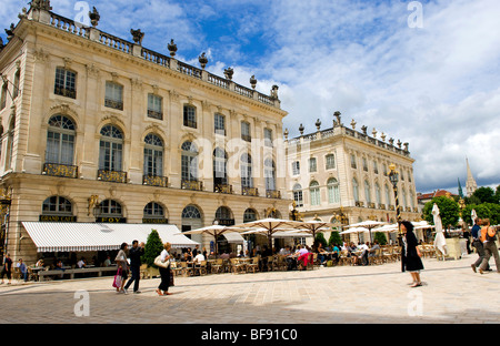 Place Stanislas, umgangssprachlich als Ort Stan, ist ein großer verkehrsberuhigten Platz inmitten der Stadt und UNESCO Stockfoto