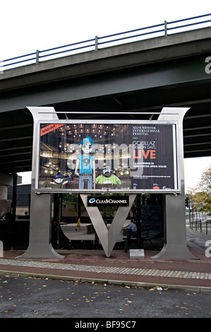 Gorrilaz Leben in Manchester Werbung Horten Stockfoto