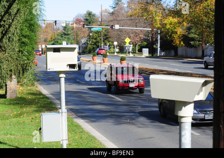 USA-Maryland - automatische Blitzer auf einer Zustand-Straße-Raser Stockfoto