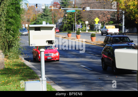 USA-Maryland - automatische Blitzer auf einer Zustand-Straße-Raser Stockfoto