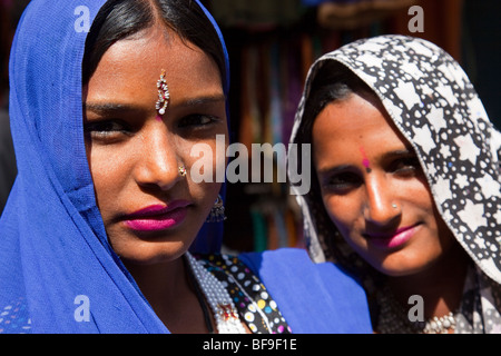 Rajput Frauen Pushkar Mela in Pushkar in Rajasthan Indien Stockfoto